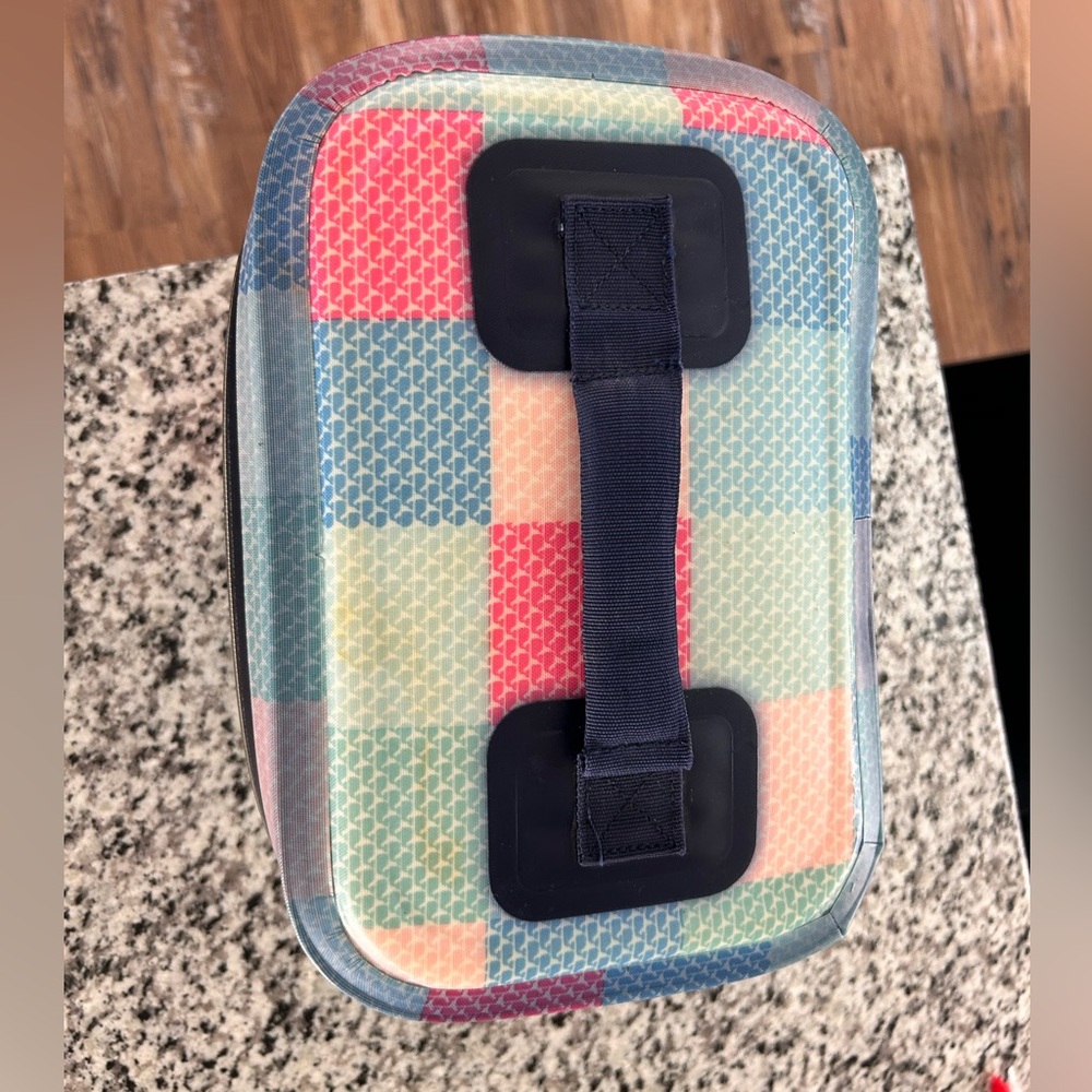 Vineyard Vines x Target Patchwork Whale 12 Can Soft Cooler - Pink/Blue - Picture 2 of 11